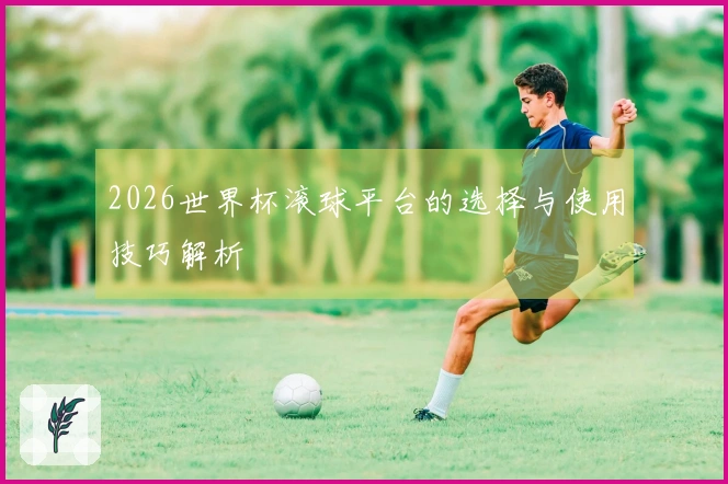 2026世界杯滚球平台的选择与使用技巧解析